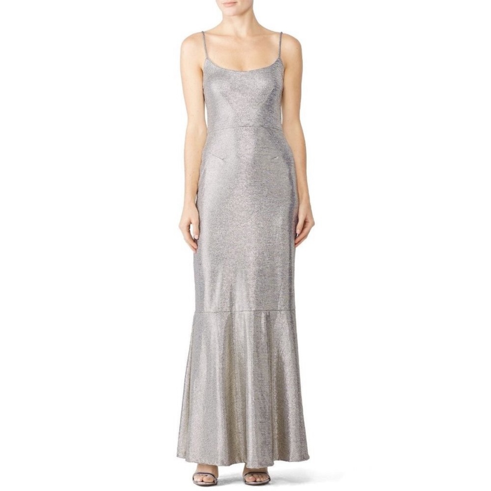 Hutch Silver Cameron Sleeveless Scoop Neck Maxi Gown Women's Size 4